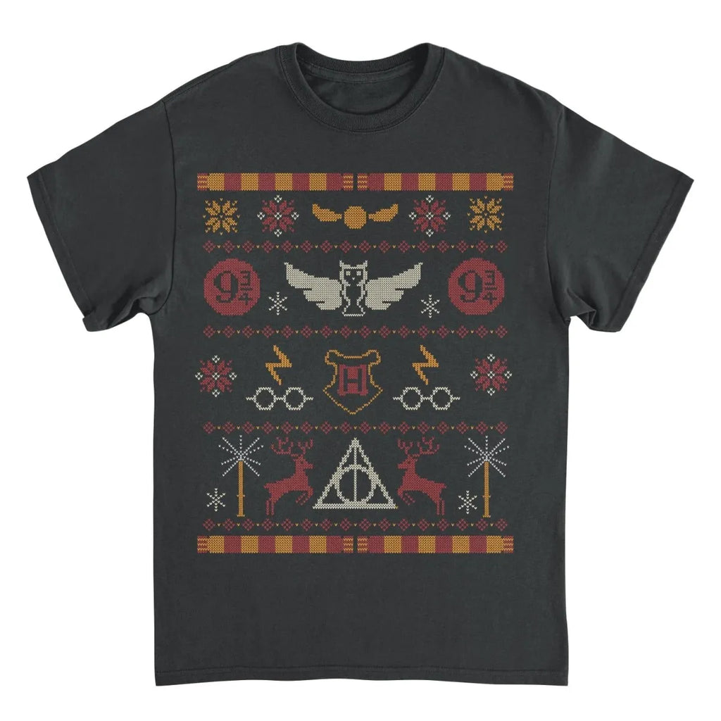 Hogwarts Christmas Crest T-Shirt - T-Shirts - T-Shirt - 1
