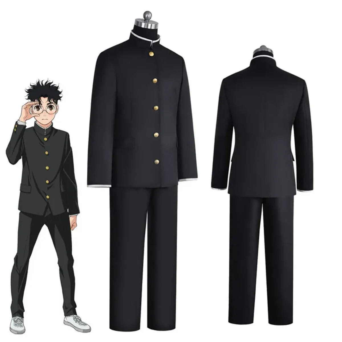 Ken Takakura Cosplay Costume – Dandadan School Uniform with Glasses - Anime - Cosplay - 4