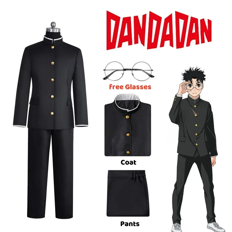 Okarun Cosplay Costume – Dandadan School Uniform with Glasses - S / Costume Glasses - Anime - Costumes - 2024 - 10