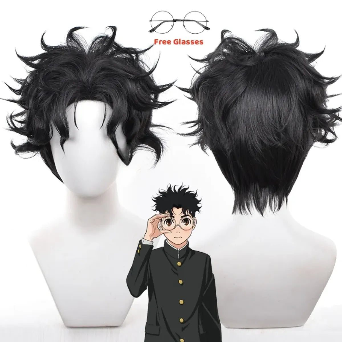 Ken Takakura Cosplay Costume – Dandadan School Uniform with Glasses - Anime - Cosplay - 11