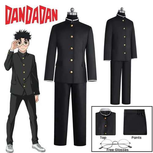 Ken Takakura Cosplay Costume – Dandadan School Uniform with Glasses - Anime - Cosplay - 1