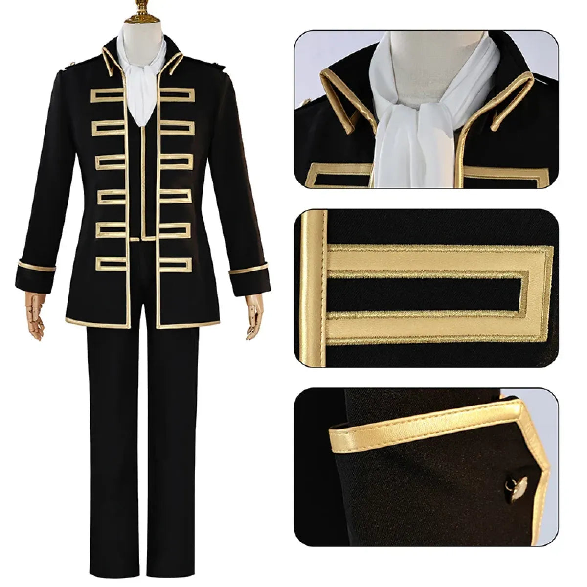 Okita Sougo Gintama Cosplay Set with Wig & Eyepatch - Anime - Cosplay - 2