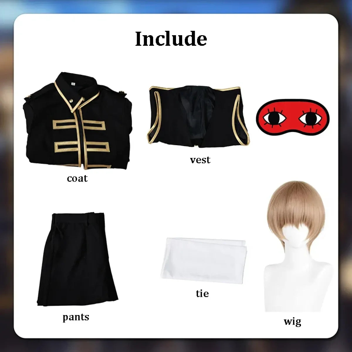 Okita Sougo Gintama Cosplay Set with Wig & Eyepatch - Anime - Cosplay - 6