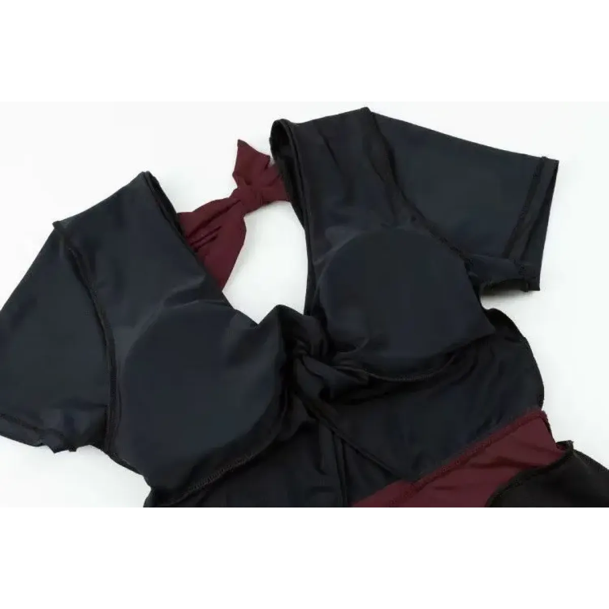 One-Piece Swimsuit – V-Neck Twist Front Cutout Design - Swimsuits - Swimwear - 16