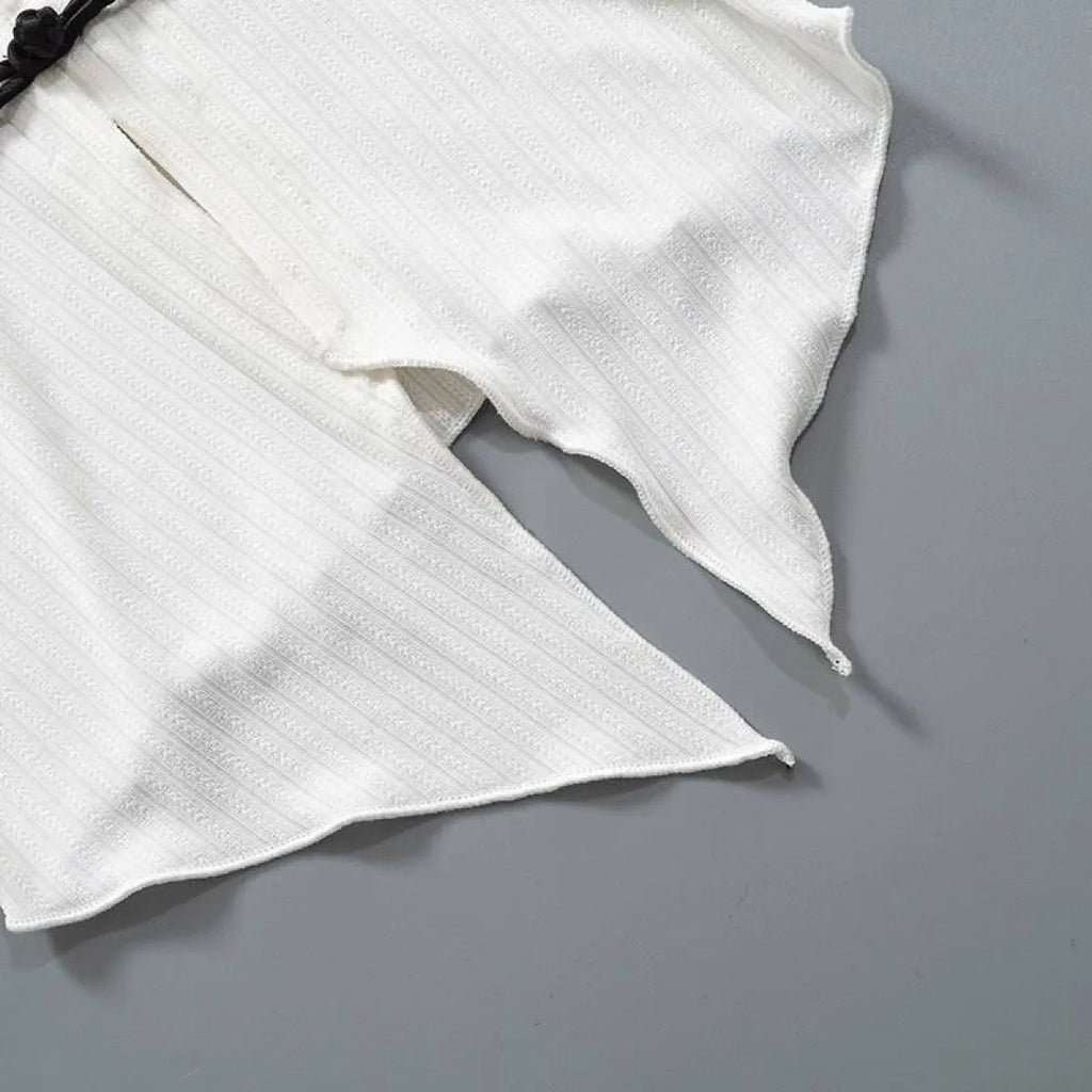 Open Shoulder Chinese Style Blouses - T-Shirts - 10