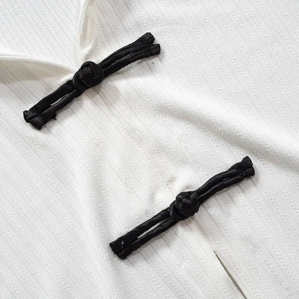 Open Shoulder Chinese Style Blouses - T-Shirts - 9