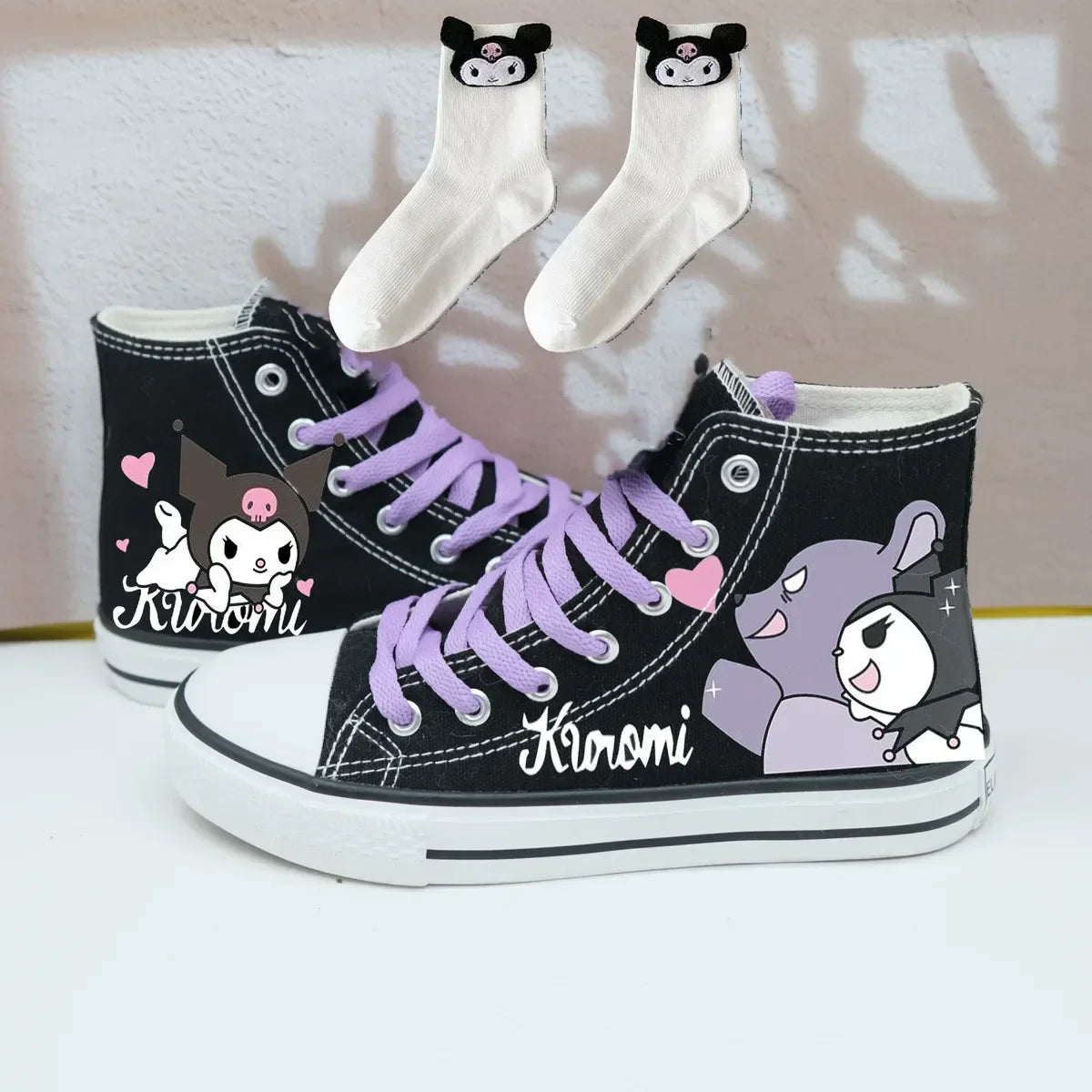 Original Sanrio Kuromi High Top Canvas Sneakers - Kuromi C / 42 - Accessories - Shoes - 14 - 2024