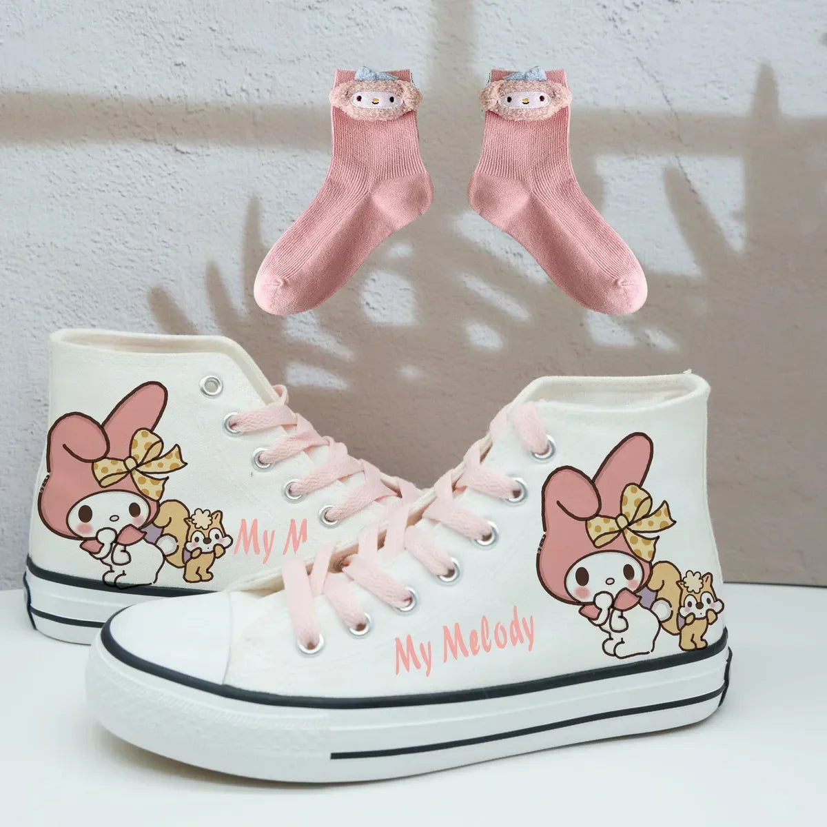 Original Sanrio Kuromi High Top Canvas Sneakers - My Melody A / 35 - Accessories - Shoes - 10 - 2024