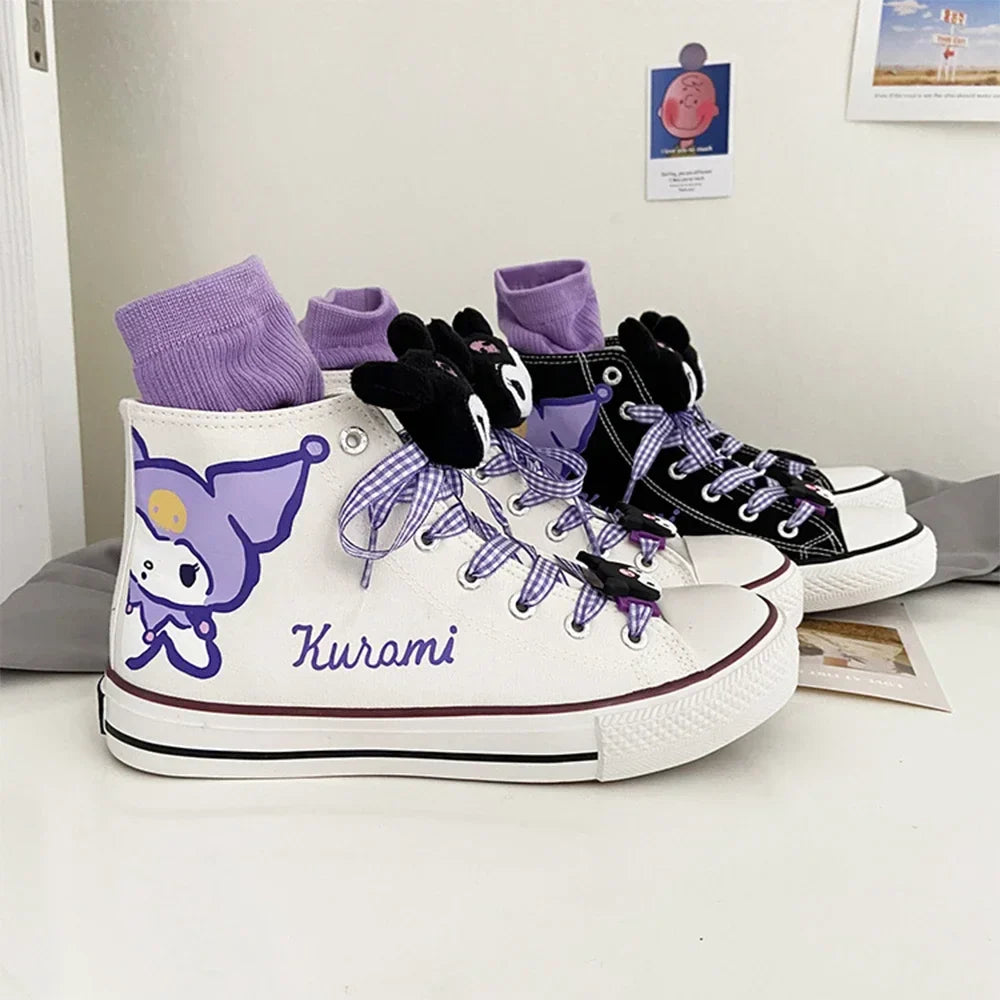 Original Sanrio Kuromi High Top Canvas Sneakers - Accessories - Shoes - 3 - 2024