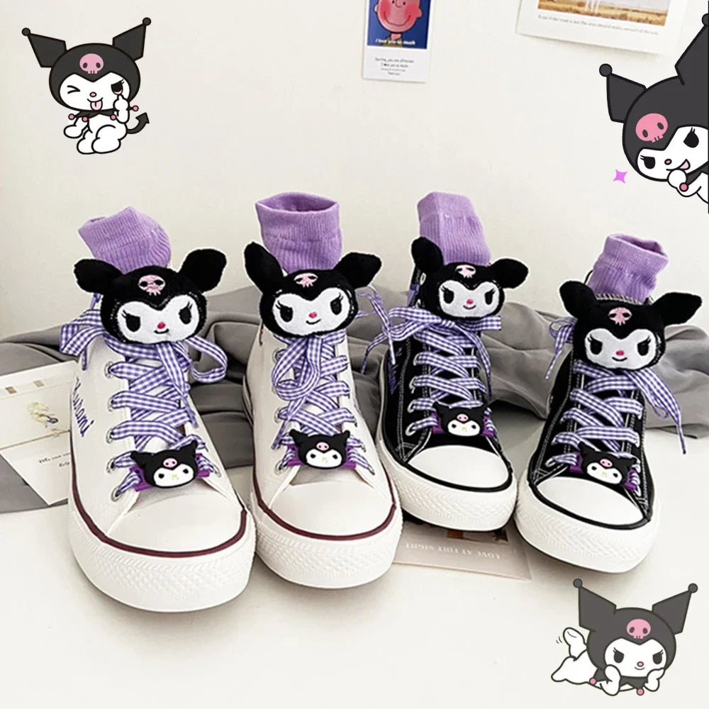 Original Sanrio Kuromi High Top Canvas Sneakers - Accessories - Shoes - 1 - 2024