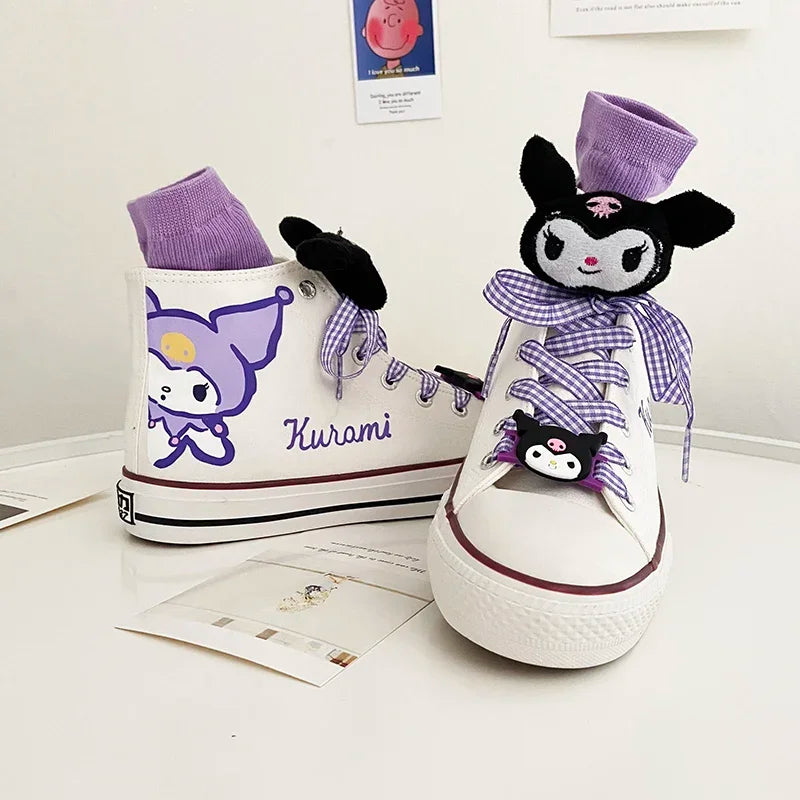 Original Sanrio Kuromi High Top Canvas Sneakers - Kuromi B / 42 - Accessories - Shoes - 17 - 2024