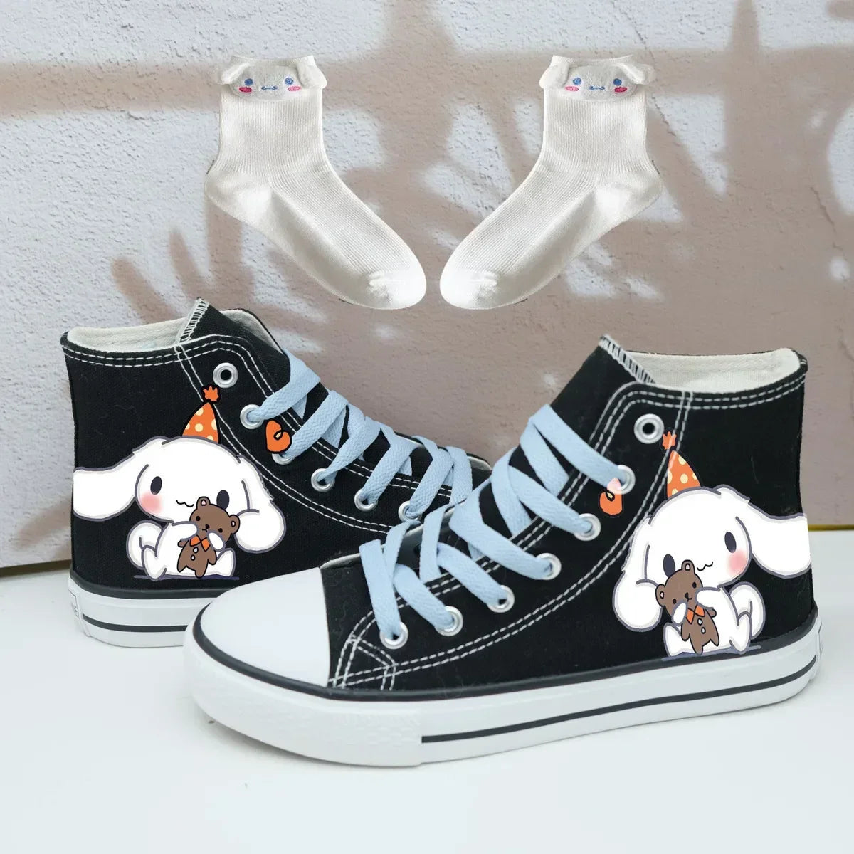 Original Sanrio Kuromi High Top Canvas Sneakers - cinnamoroll C / 42 - Accessories - Shoes - 11 - 2024