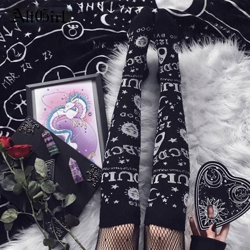 Ouija Board Socks - Black / One Size - Women’s Clothing & Accessories - Shirts & Tops - 7 - 2024