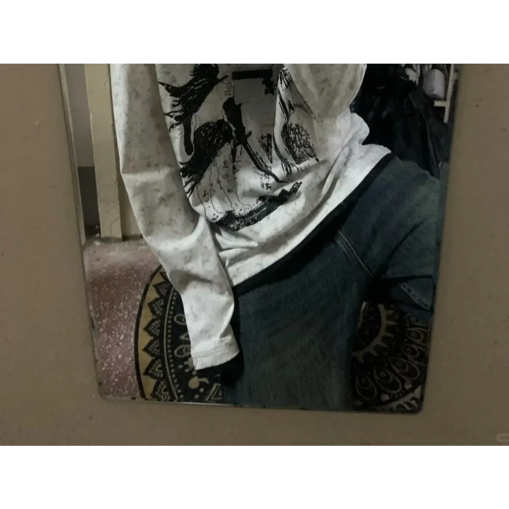 Oversized Gothic T-Shirt - T-Shirts - Long - V-neck - Unisex T-Shirts - 9