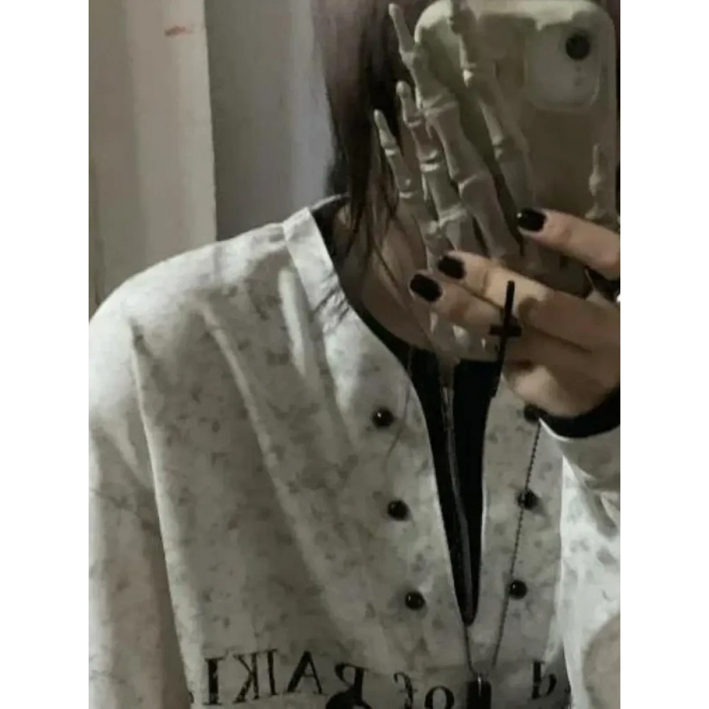 Oversized Gothic T-Shirt - T-Shirts - Long - V-neck - Unisex T-Shirts - 5