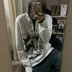 Oversized Gothic T-Shirt - T-Shirts - Long - V-neck - Unisex T-Shirts - 7