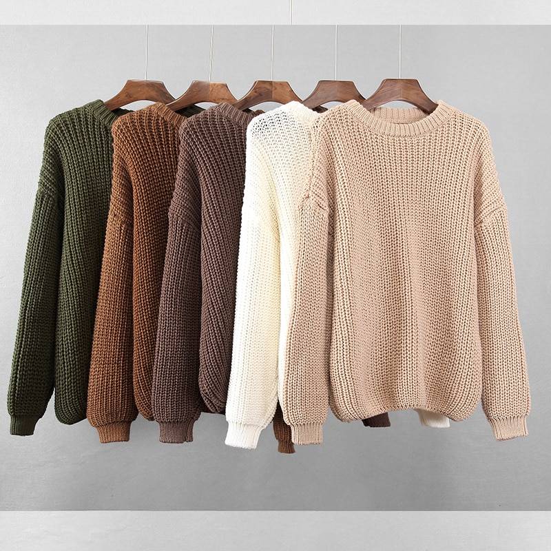 Loose Oversized Knit Sweater - Sweaters - Shirts & Tops - 12 - 2024