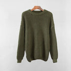 Loose Oversized Knit Sweater - Sweaters - 14
