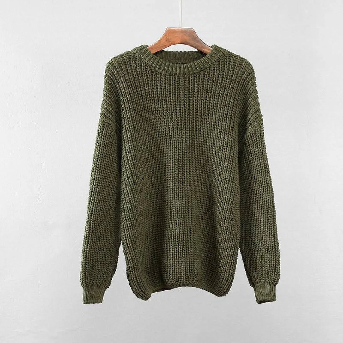 Loose Oversized Knit Sweater - Sweaters - 14
