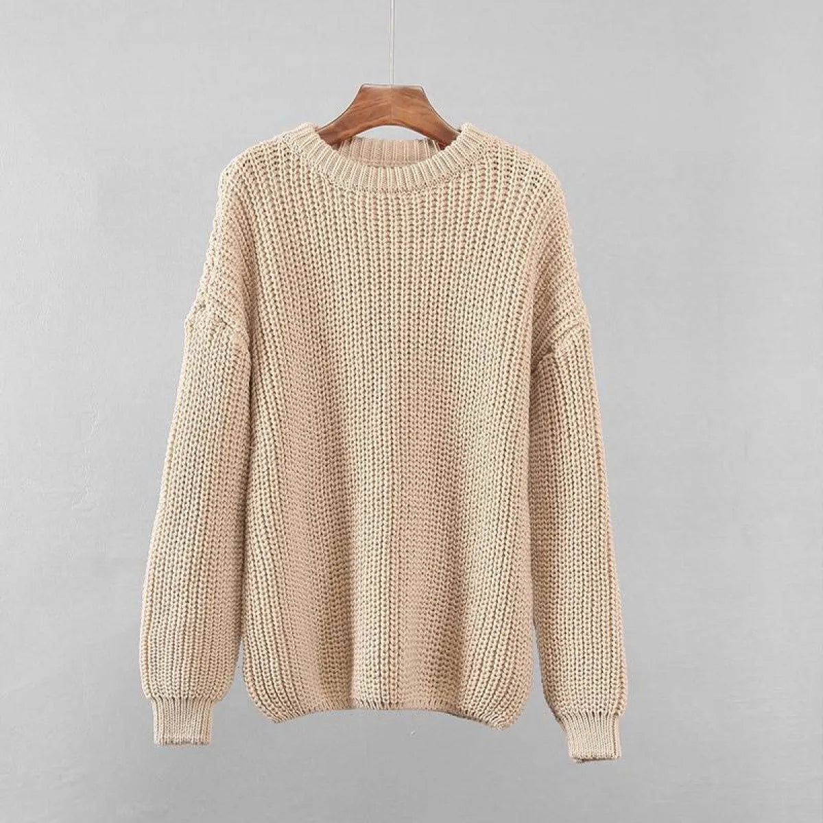 Loose Oversized Knit Sweater - Sweaters - 16