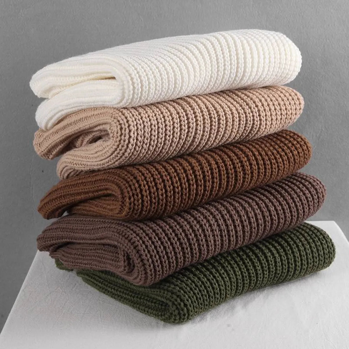 Loose Oversized Knit Sweater - Sweaters - 5