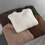 Loose Oversized Knit Sweater - Sweaters - 9