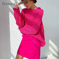 Women’s Oversized Knitted Sweater - Sweaters - 19