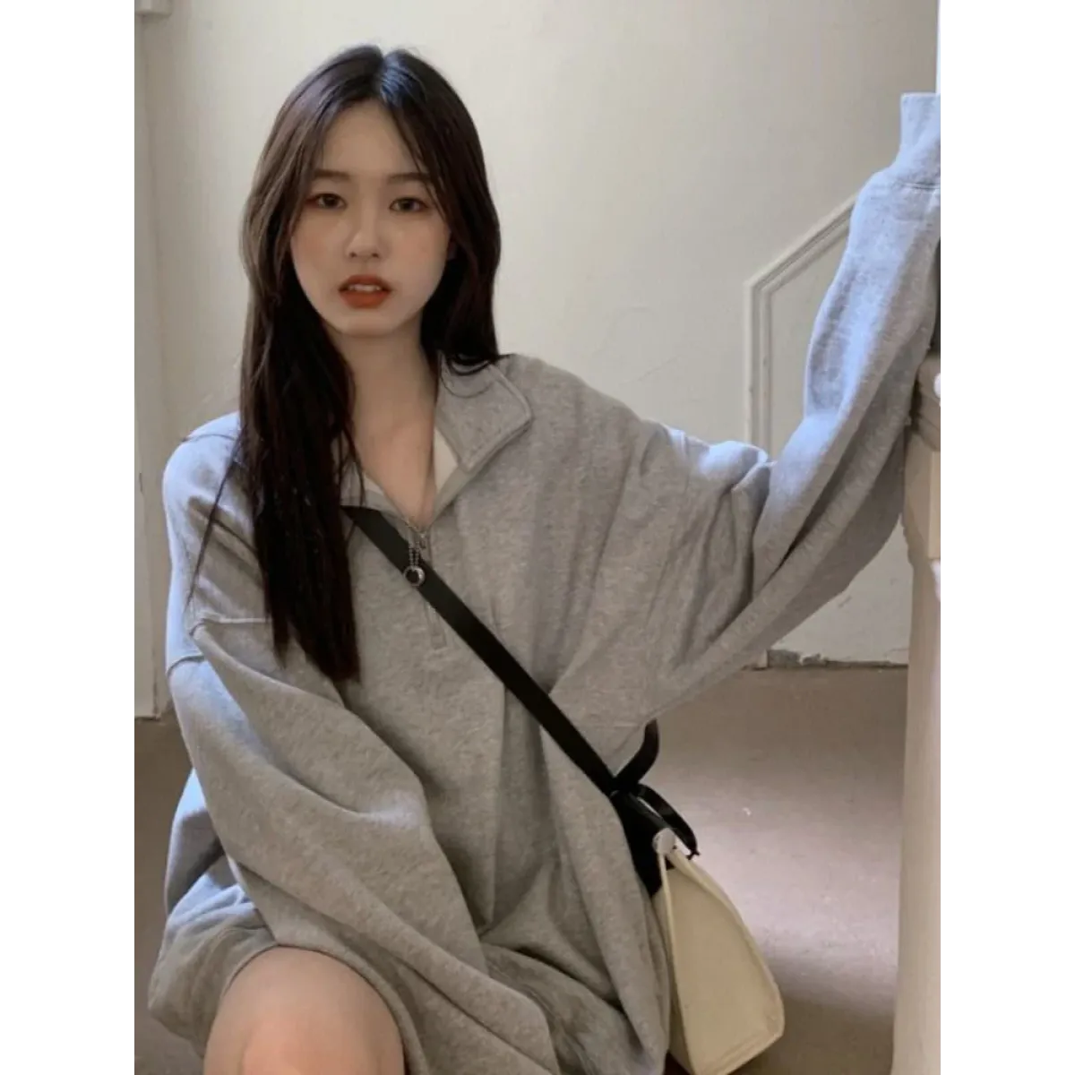 Harajuku Oversized Zip Sweatshirt - T-Shirts - Hoodies - 1