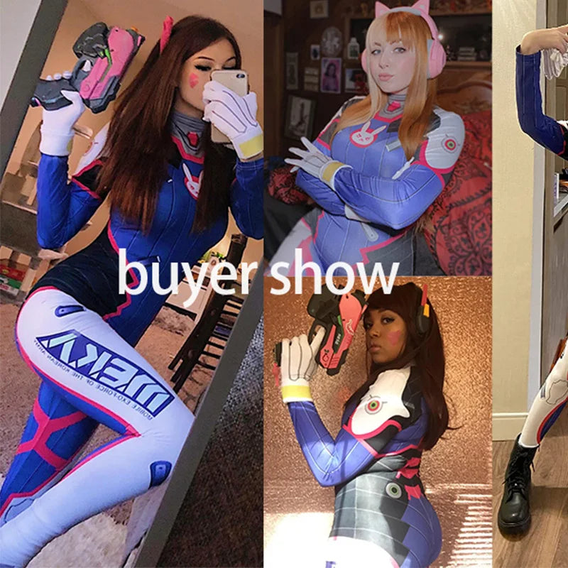 D.Va Cosplay Costume - Overwatch Bodysuit - Women’s Clothing & Accessories - Costumes - 2 - 2024