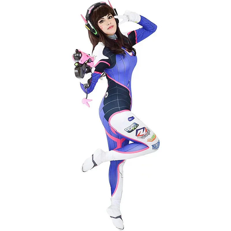 D.Va Cosplay Costume - Overwatch Bodysuit - Women’s Clothing & Accessories - Costumes - 4 - 2024