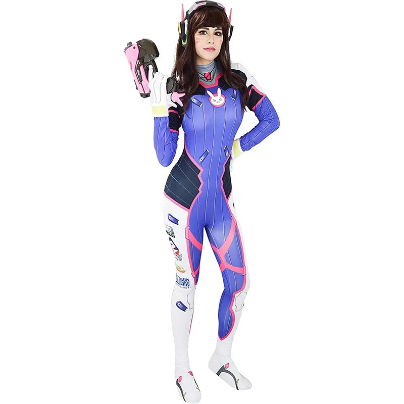 D.Va Cosplay Costume - Overwatch Bodysuit - Women’s Clothing & Accessories - Costumes - 5 - 2024