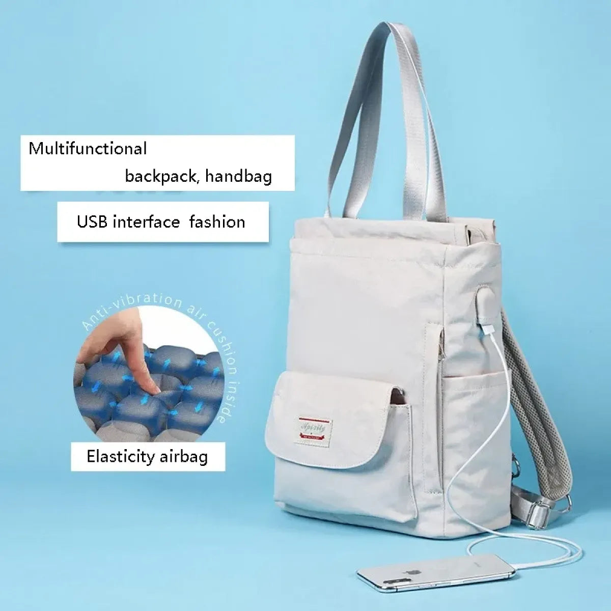 Korean Style Waterproof Laptop Backpack with USB Port - Women Bags & Wallets - Backpack - 8
