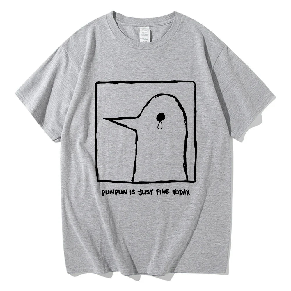 ’Oyasumi Punpun’ T-shirt - Punpun Is Just Fine Today - Gray / EU Size M - T-Shirts - Shirts & Tops - 7 - 2024