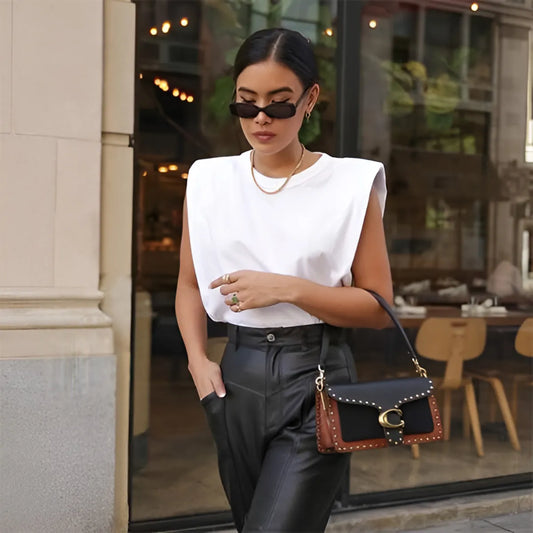 Ladies Padded Shoulder Blouse - Women’s Clothing & Accessories - 12