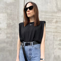 Ladies Padded Shoulder Blouse - Women’s Clothing & Accessories - 13