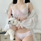Harajuku Kawaii Fashion Pastel Gingham Lingerie Set - Women’s Clothing & Accessories - Clothing Sets - 3