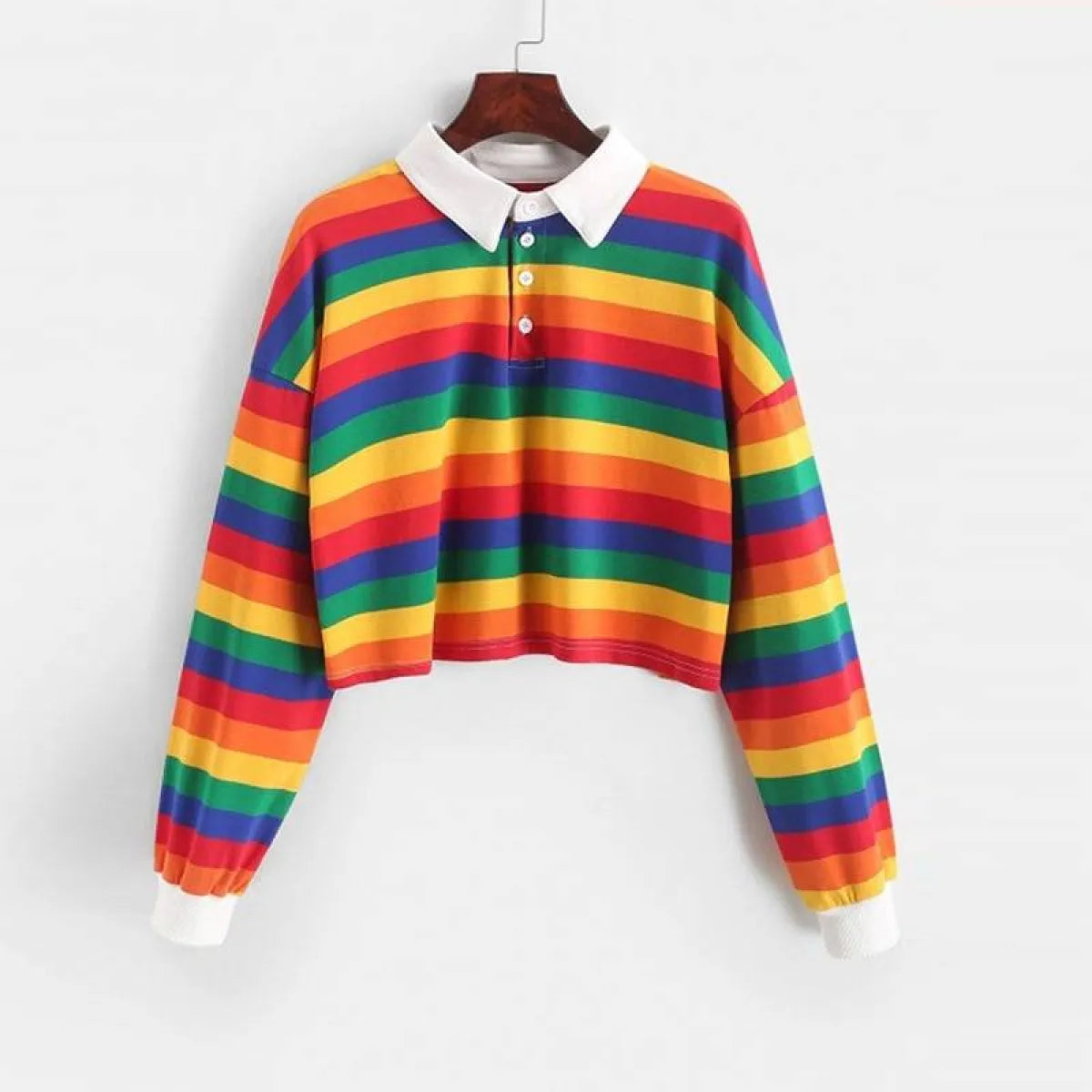 Pastel Stripe Crop Top - Women’s Clothing & Accessories - 1