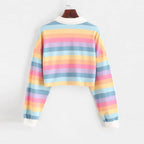 Pastel Stripe Crop Top - Women’s Clothing & Accessories - 6