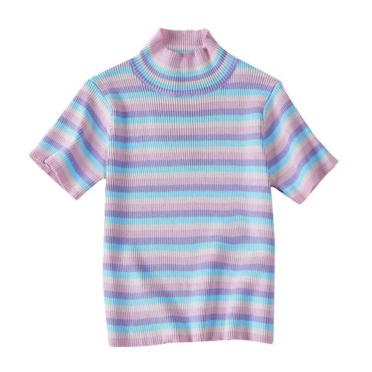 Pastel Striped Crop Top - Women’s Clothing & Accessories - 4