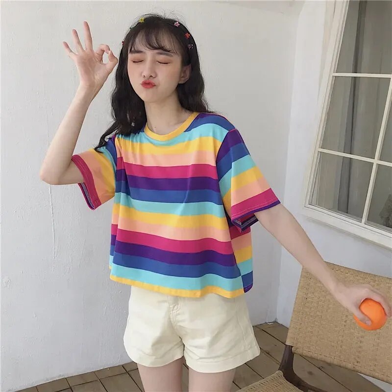 Candy Floss Pastel Tee - Pastel / S - T-Shirts - Shirts & Tops - 8 - 2024