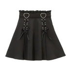 Harajuku Heart Lace-Up High Waist Skirt - Bottoms - Skirt - 5