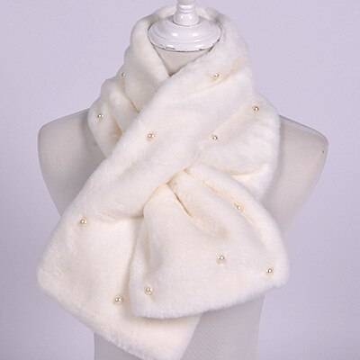 Pearl Plush Scarf - Beige / 90cm - Women’s Clothing & Accessories - Clothing - 15 - 2024