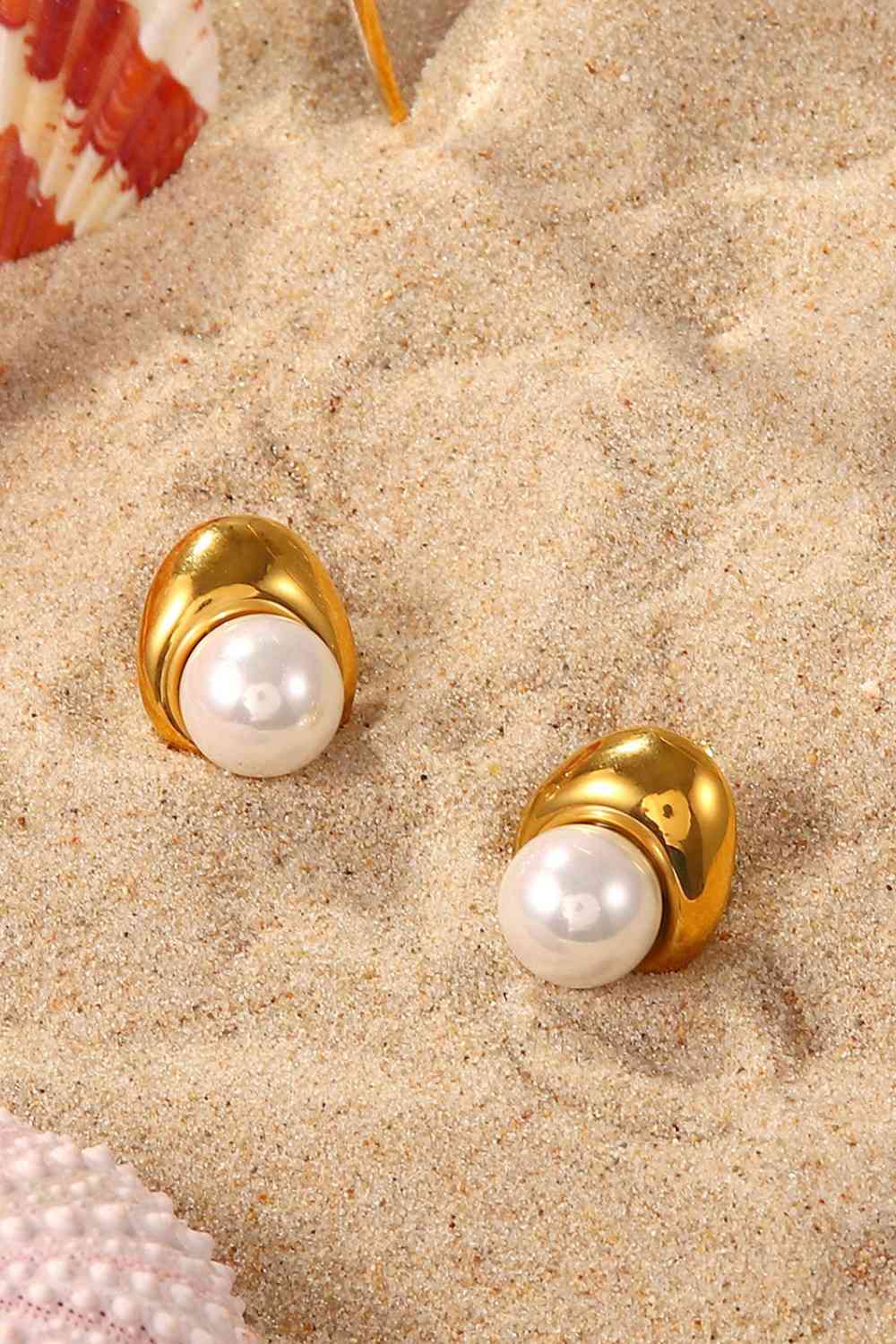 Lovelier Than Ever Pearl Stud Earrings - Gold / One Size - Women’s Jewelry - Earrings - 4 - 2024