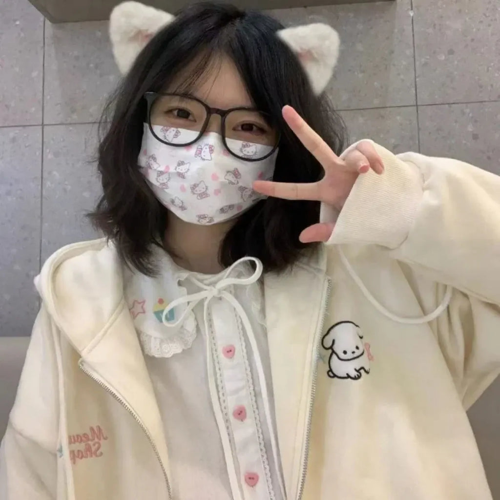 Lace Peter Pan Collar Star Embroidered Blouse - Women’s Clothing & Accessories - Blouse - 5