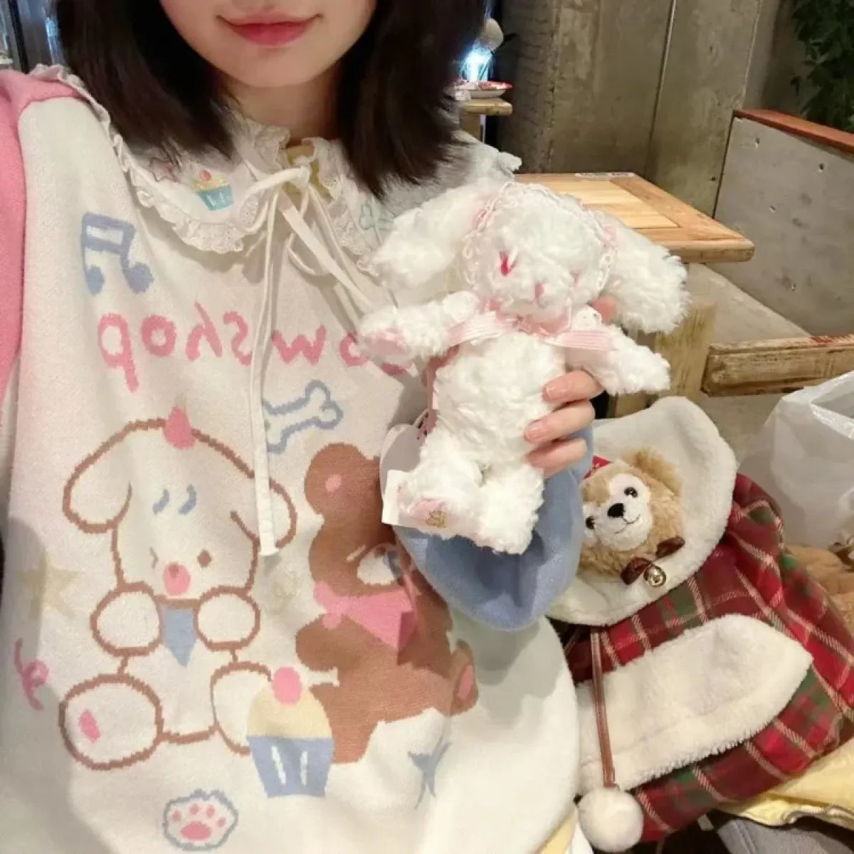 Lace Peter Pan Collar Star Embroidered Blouse - Women’s Clothing & Accessories - Blouse - 6