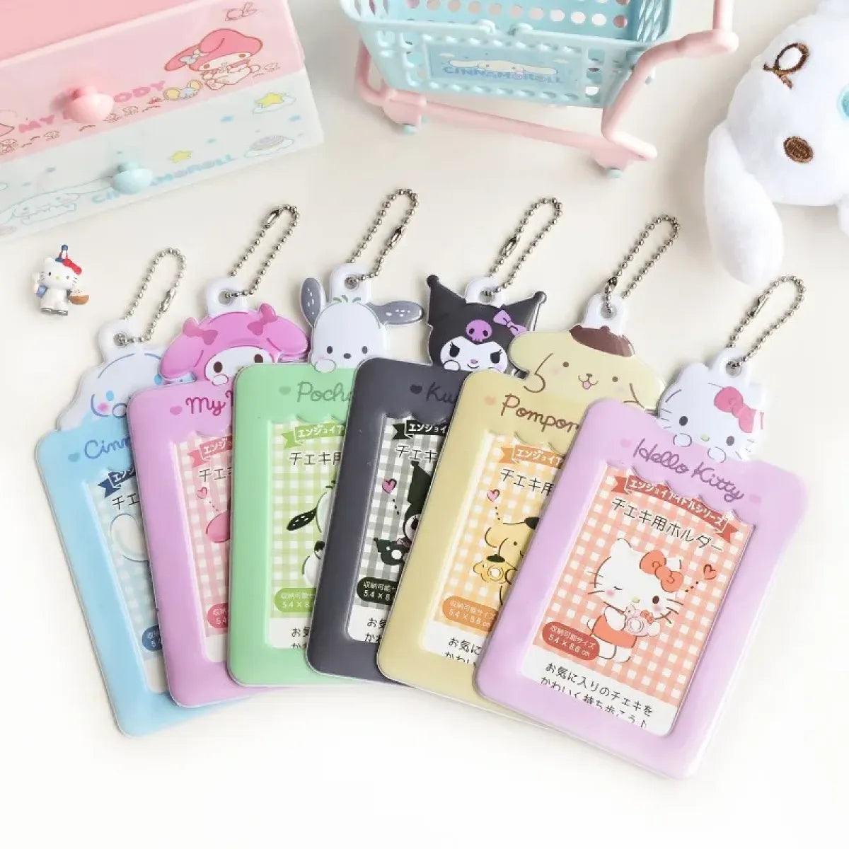 Sanrio Kawaii Character Photo Card Holder Keychain - Harajuku Style - Accessory - 1