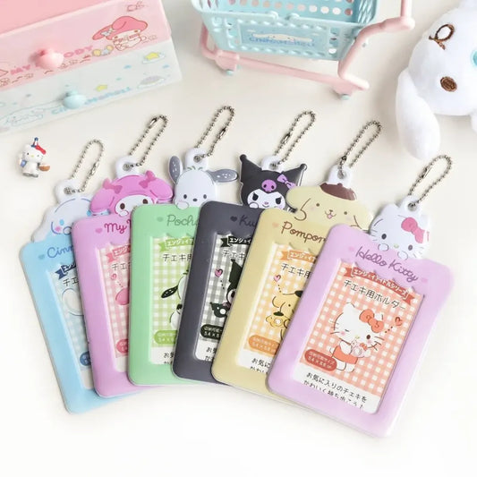 Sanrio Kawaii Character Photo Card Holder Keychain - Harajuku Style - Accessory - 1