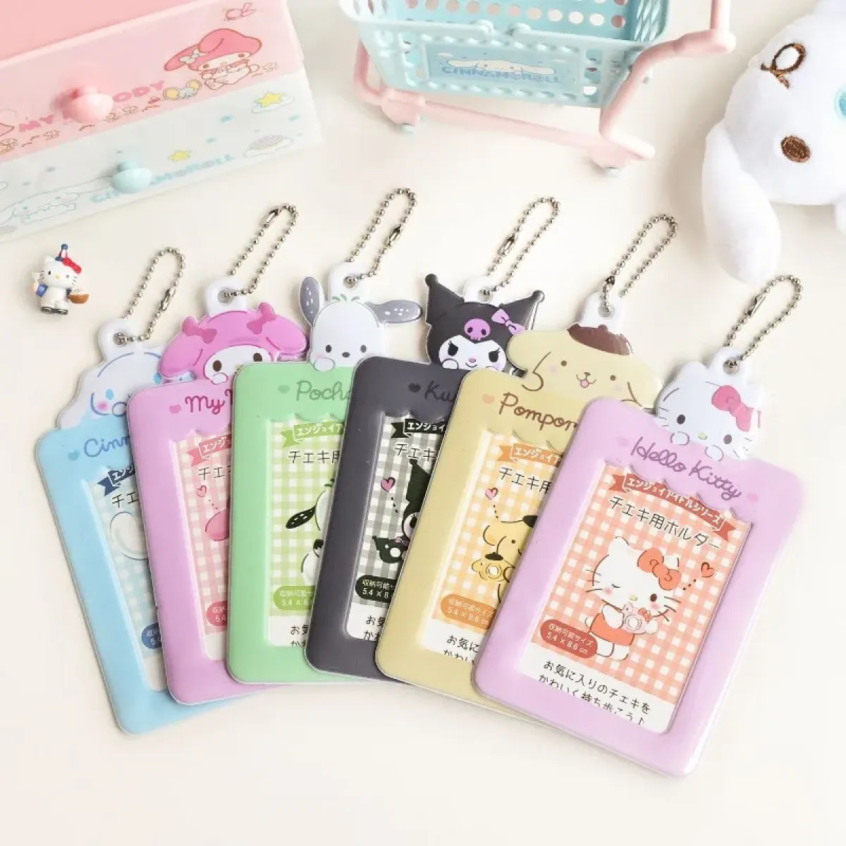 Sanrio Kawaii Character Photo Card Holder Keychain - Harajuku Style - Accessory - 3