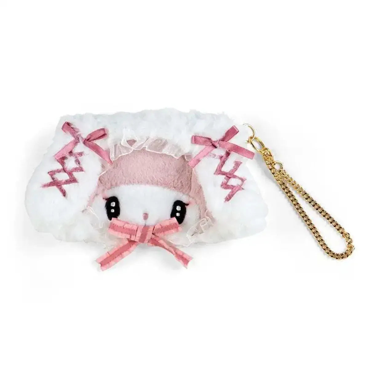 Kuromi Plush ID Card Holder Keychain Set - Harajuku Style - Pouch / Makeup Bag - 5
