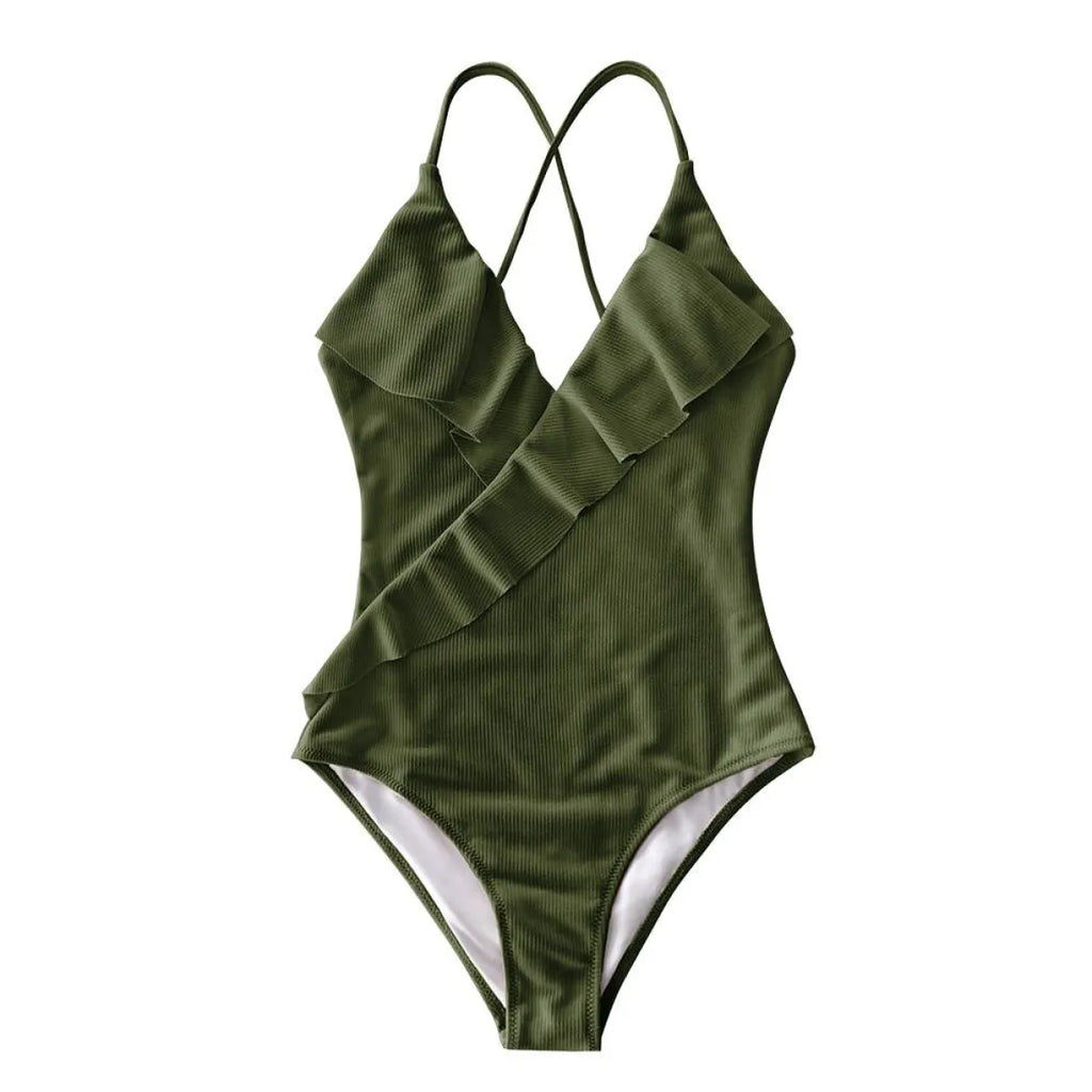 Ruffled One Piece Swimsuits - Women’s Clothing & Accessories - 19